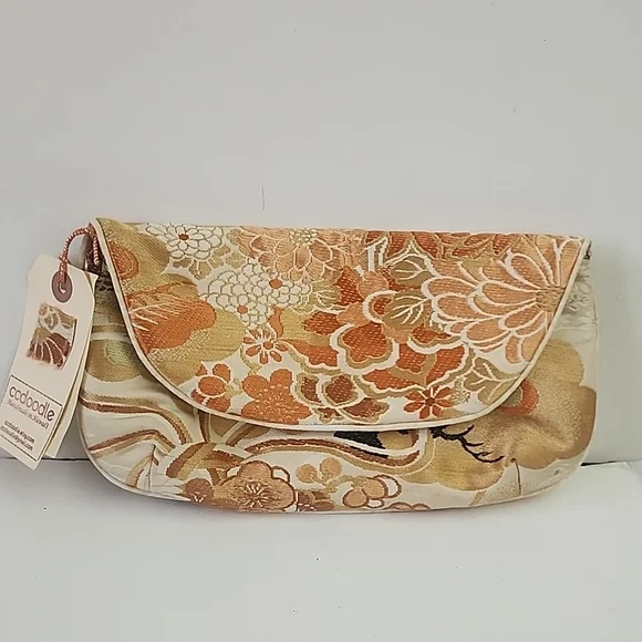 Japanese KIMONO Clutch Vintage Fabric Purse - Picture 1 of 11